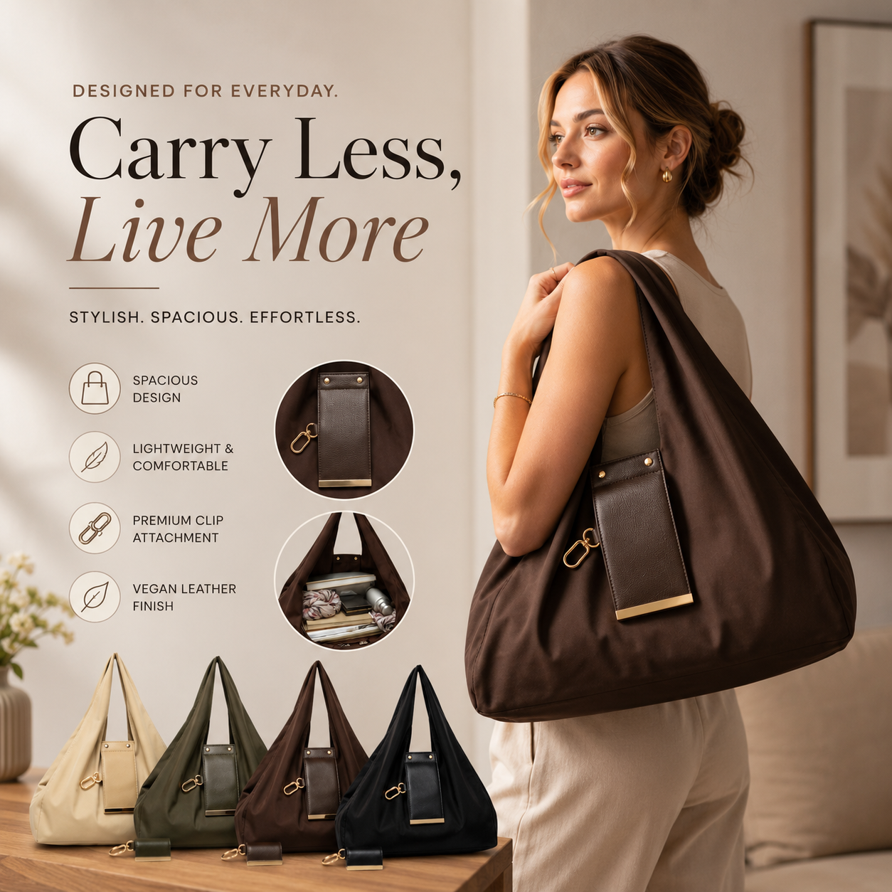 Evora LumiTote™ Foldable Everyday Tote